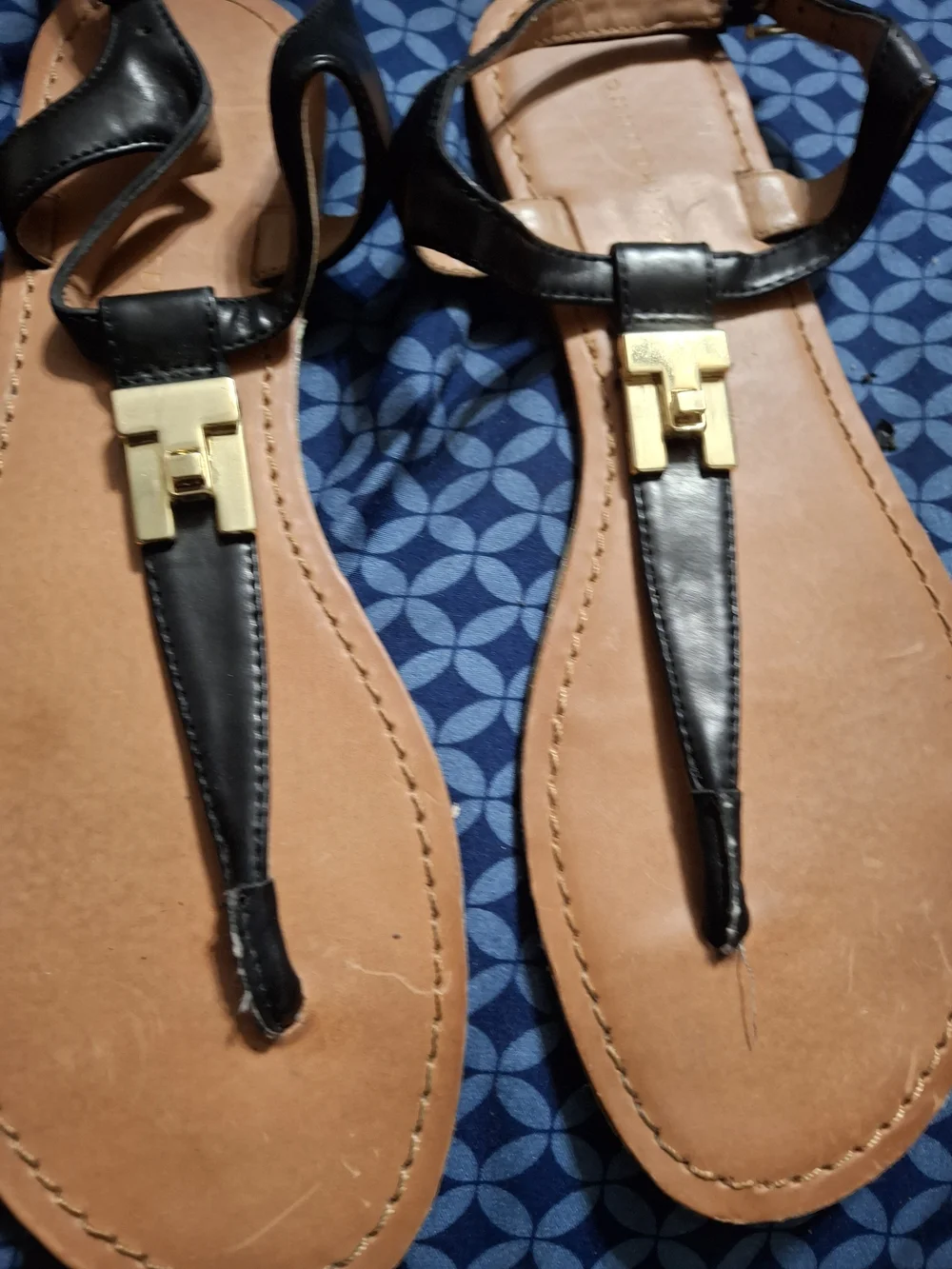 Lot of 2 Tommy Hilfiger & Polo Sport Ralph Lauren Sandals Flip Flops